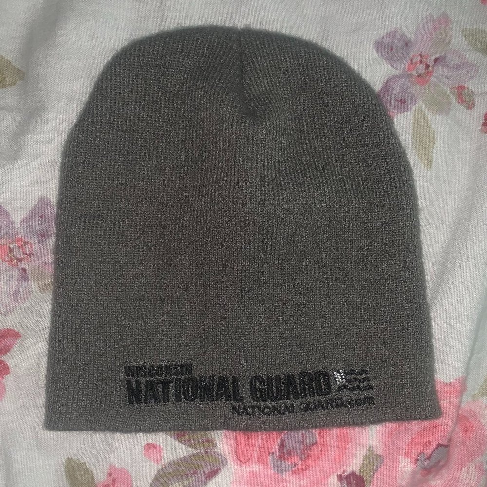 Gray Wisconsin National Guard Beanie